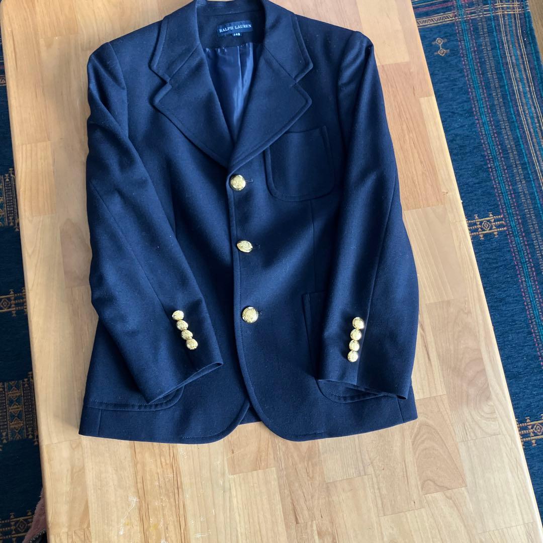 美品✨ラルフローレン　140 紺ブレザージャケット　グレーパンツ　卒業式　結婚式