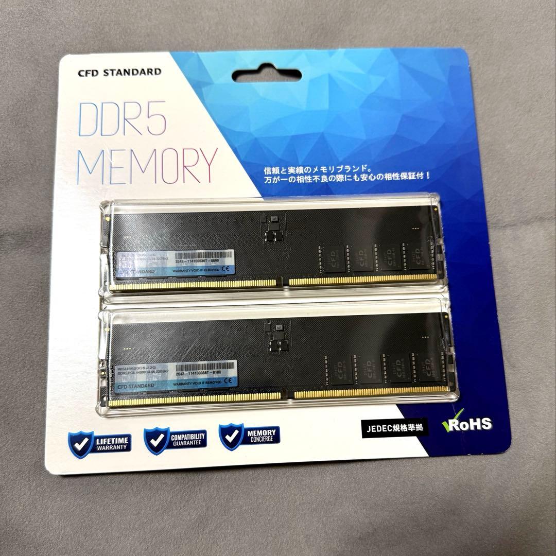 CFD W5U5600CS-32G DDR5 64GBメモリー （32GB×2枚