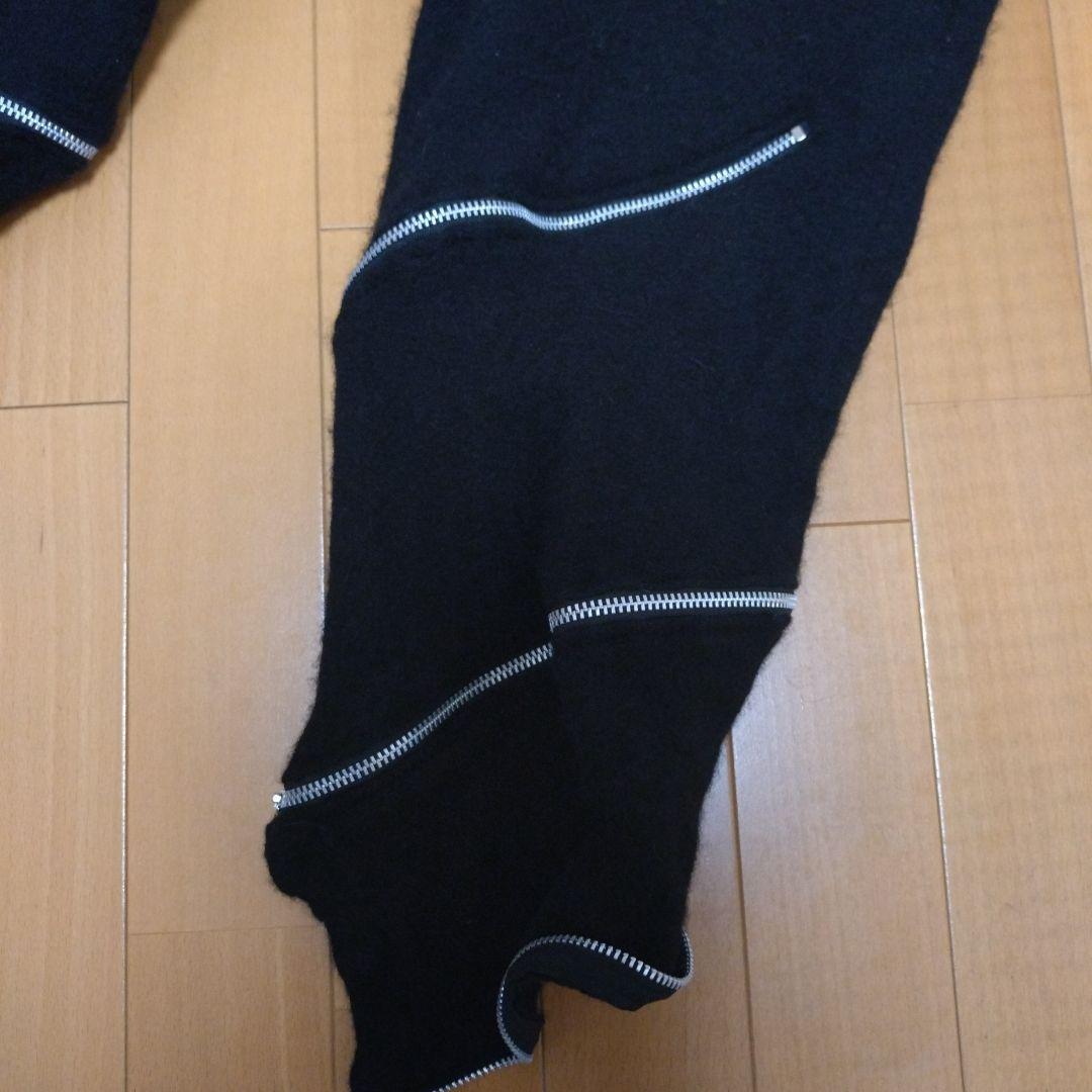 BLACK ウールスパイラルパンツ