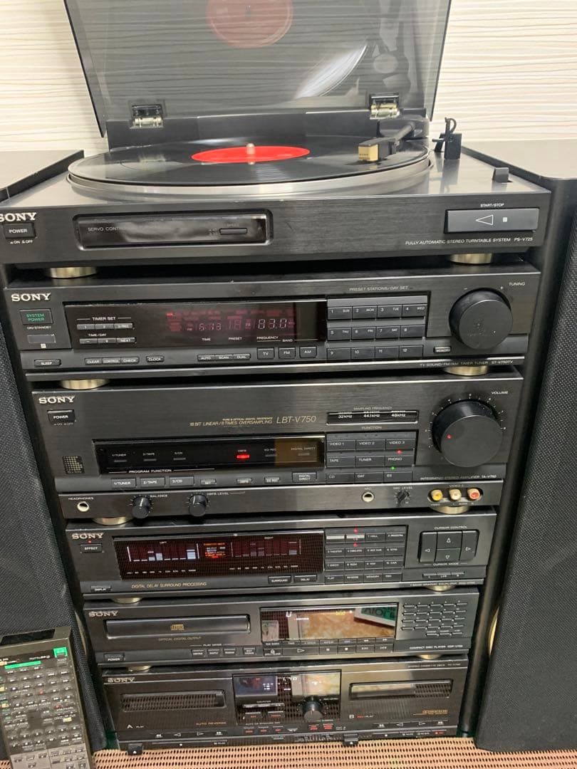 内蔵ブルーツゥース変更可能SONYリバティLBT-V750中古動作品レコード付き