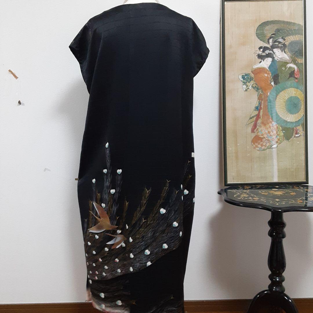リメイク着物ロングワンピースボレロ付きＬ作家者