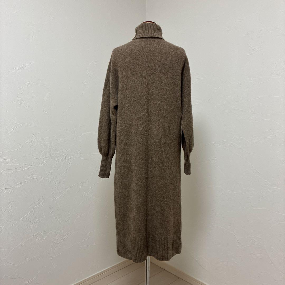 Curensology　ヤク　タートルネックニットワンピース　ブラウン系