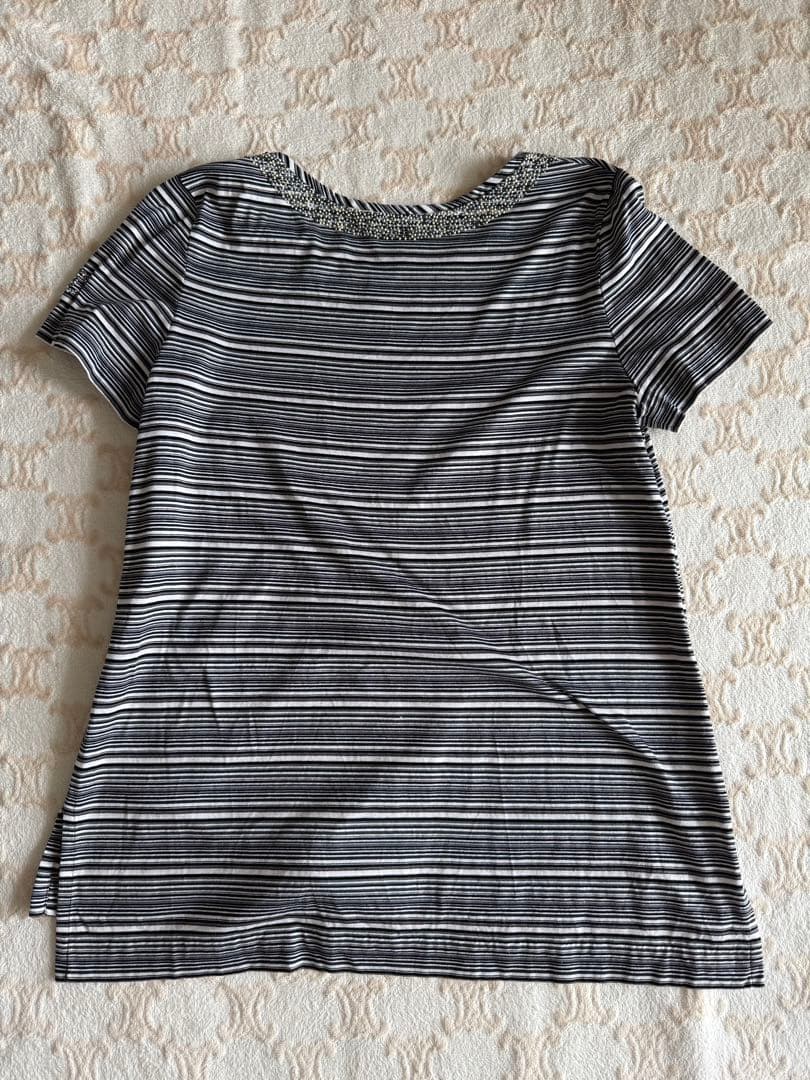 CHANEL ストライプ柄 半袖Tシャツ