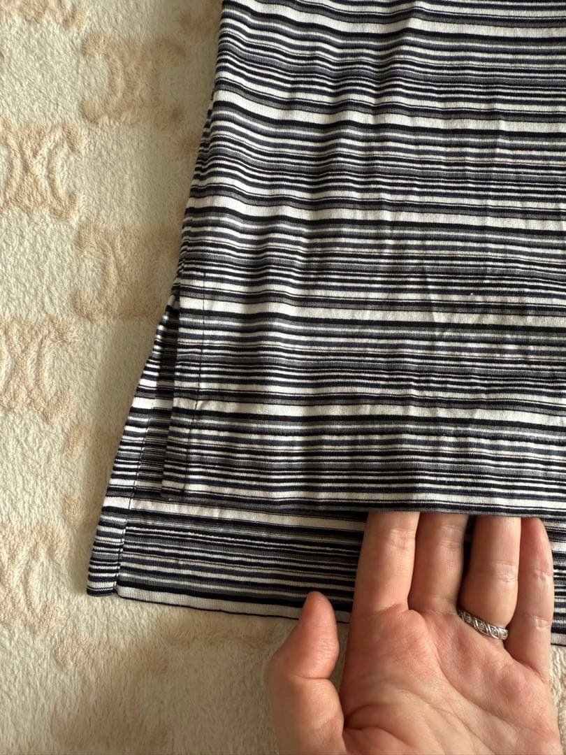 CHANEL ストライプ柄 半袖Tシャツ