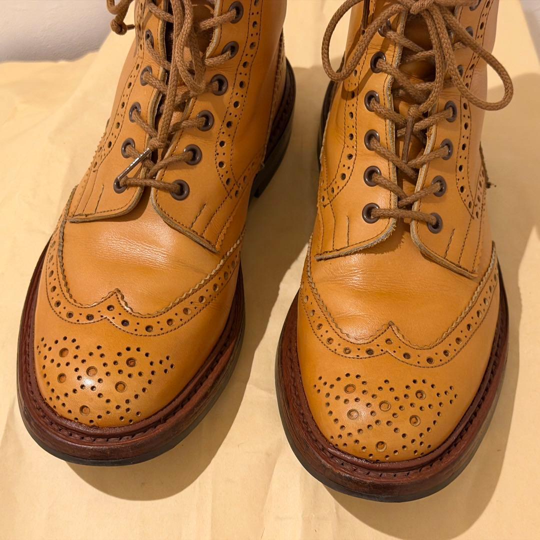 【美品】トリッカーズ カントリーブーツ エイコン UK7　純正クリーム付き