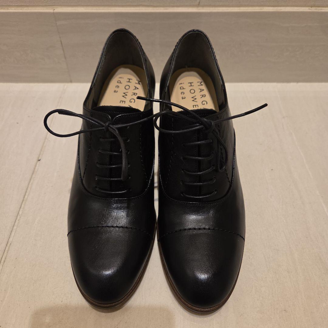 【美品】マーガレットハウエルアイデア　レースアップシューズ23.5　ブラック