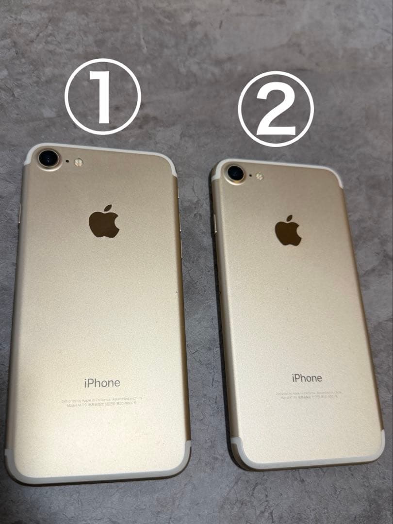 iPhone7 ゴールド2台（32GB/128GB）