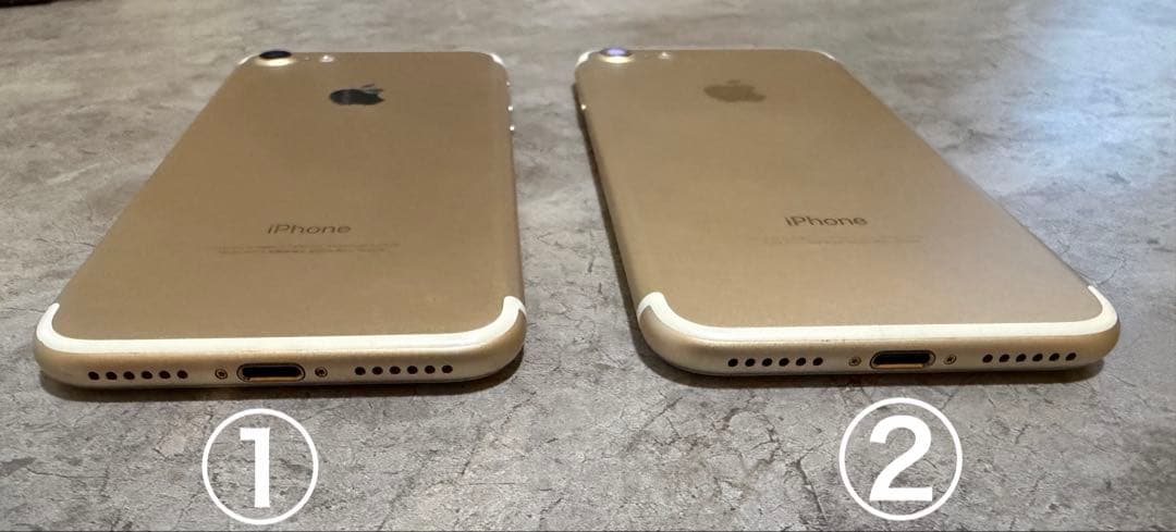 iPhone7 ゴールド2台（32GB/128GB）