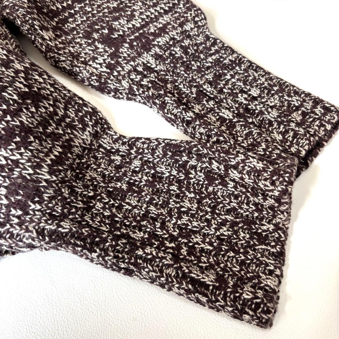 【未使用級/カシミヤ混】IHNN イン ステッチローゲージカーディガン ブラウン