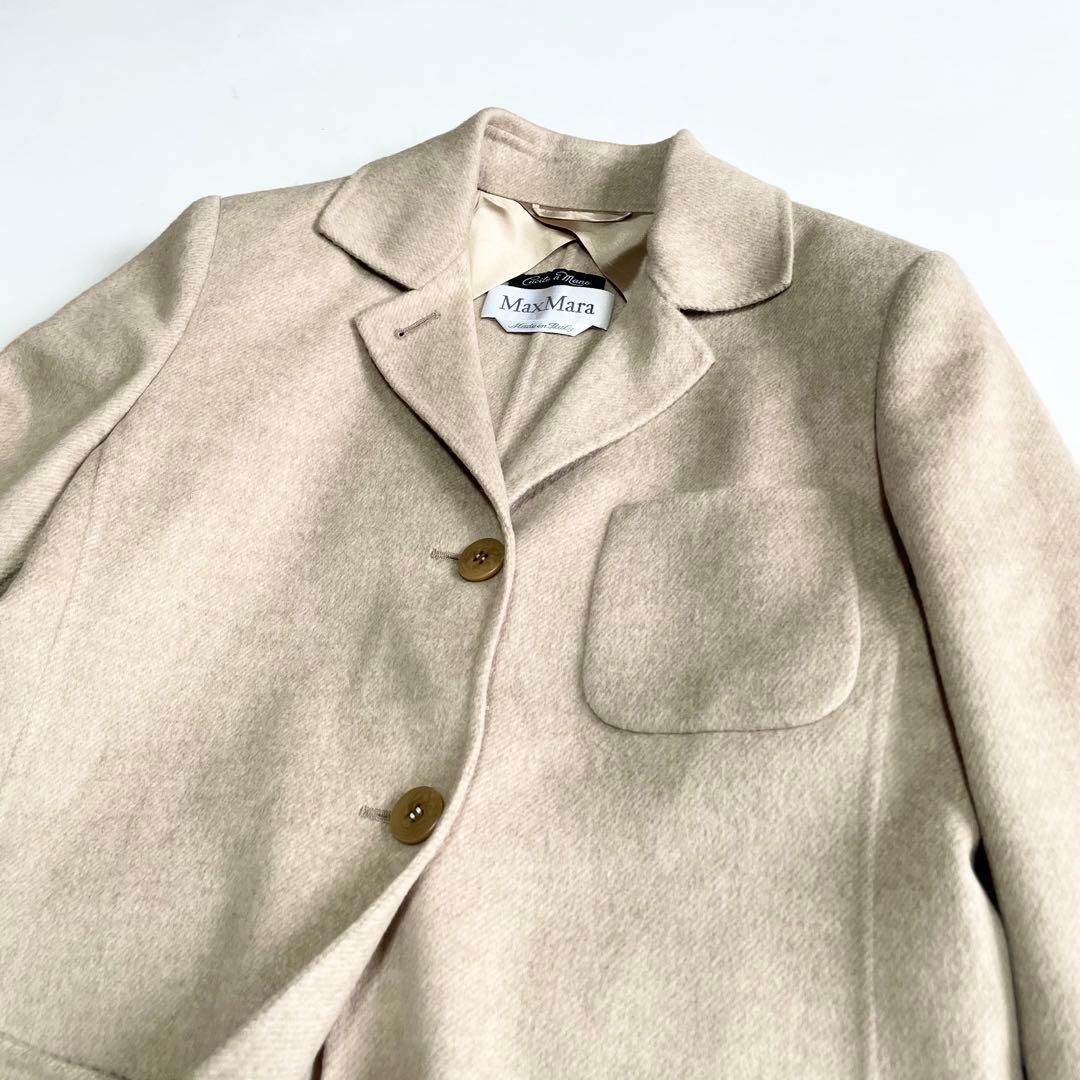ピ*ー様 MaxMara 白タグ イタリア製 クチートアマーノ カシゴラ ジャケ