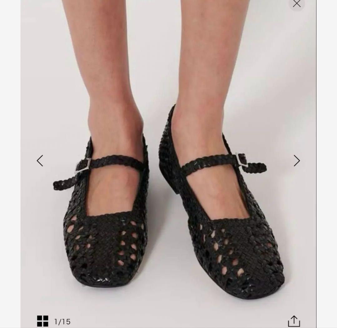 MIISTA レザーフラットシューズ