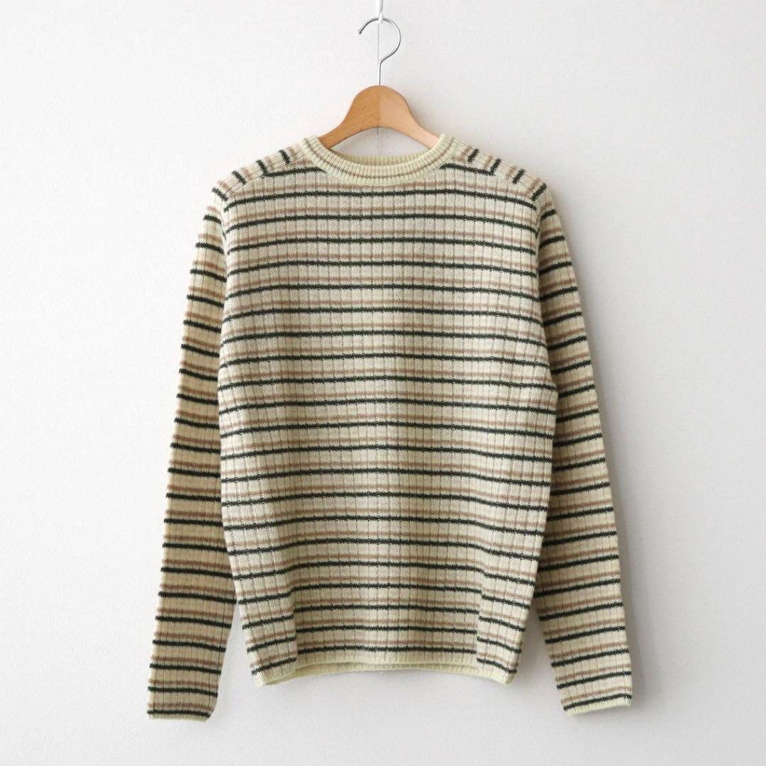 最終値下げ SHETLAND WOOL CASHMERE RIB KNIT