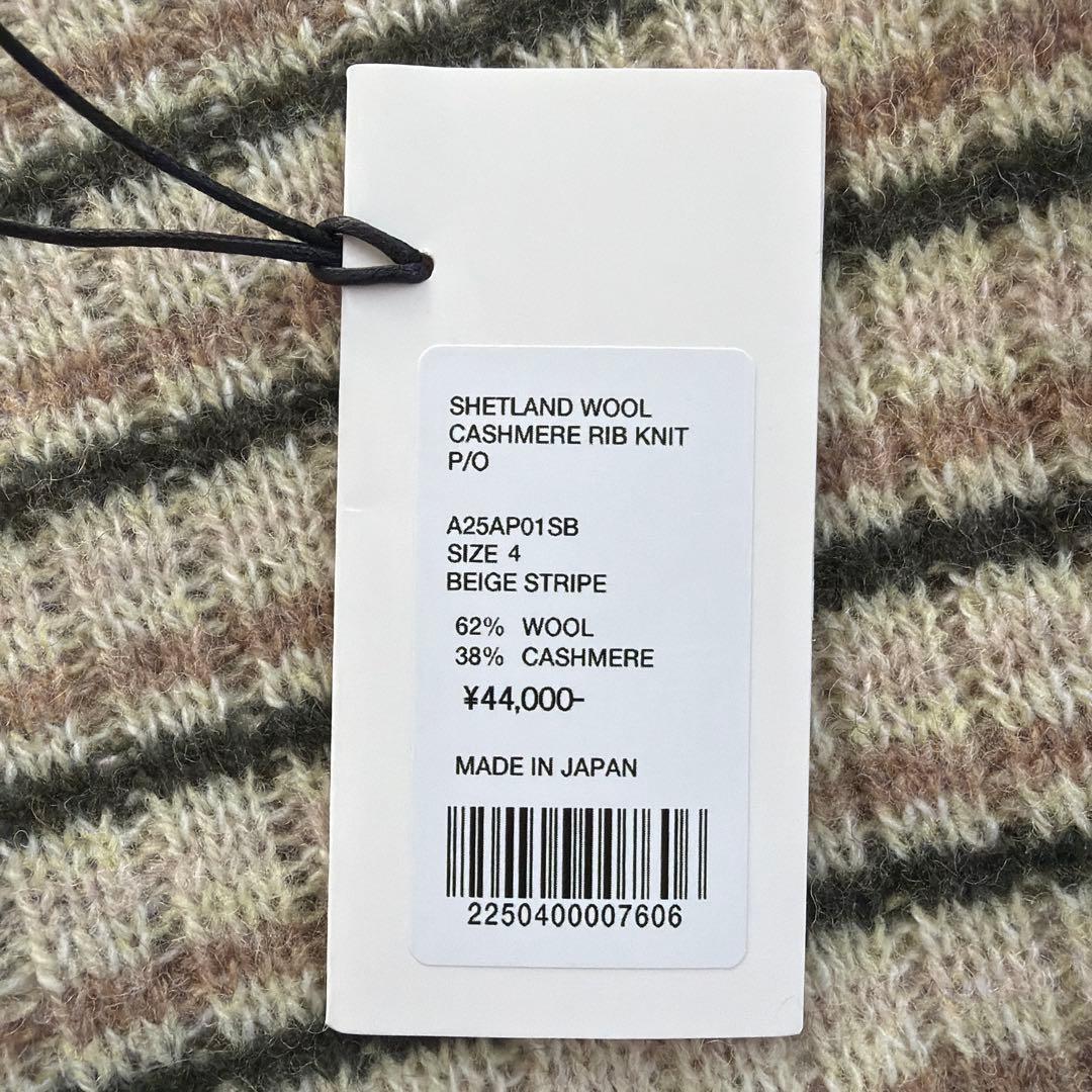 最終値下げ SHETLAND WOOL CASHMERE RIB KNIT