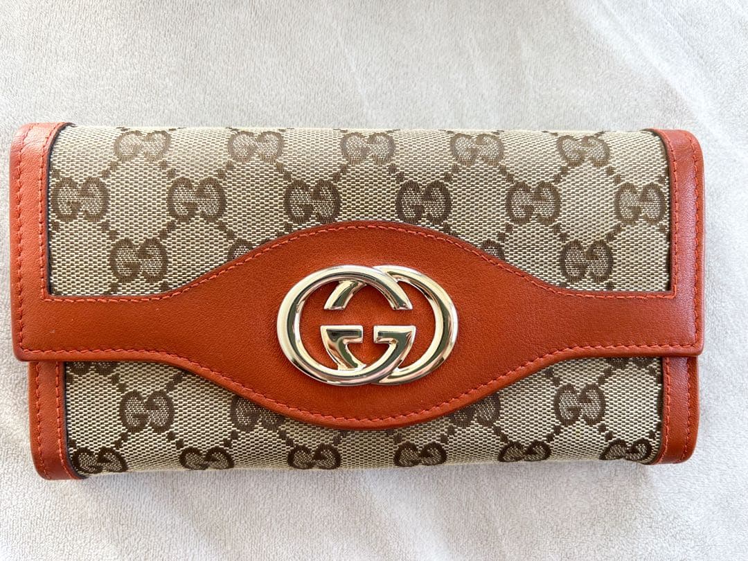 GUCCI グッチ GGキャンバス インターロッキングG 長財布 ダブルG GG