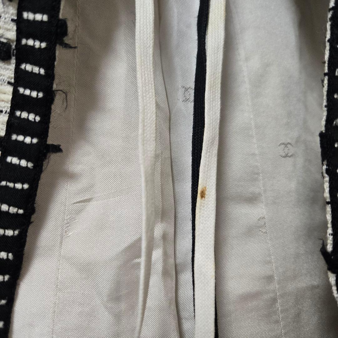 希少 95C CHANELBOUTIQUE リボンツイード チェーン付 34