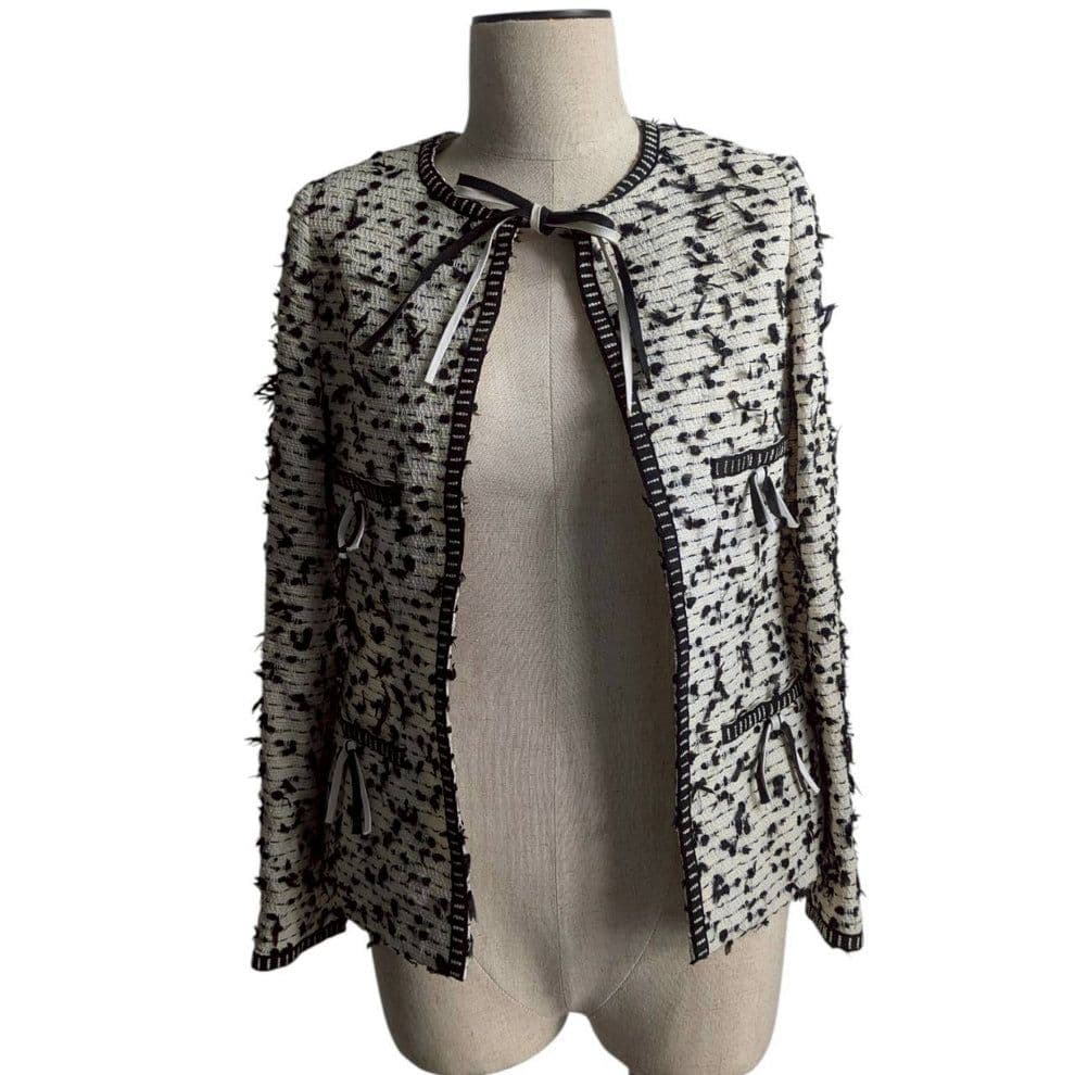 希少 95C CHANELBOUTIQUE リボンツイード チェーン付 34