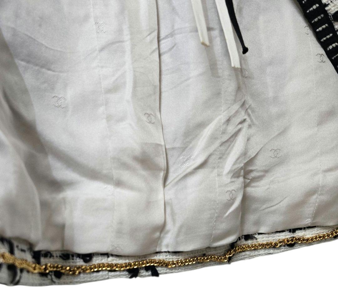 希少 95C CHANELBOUTIQUE リボンツイード チェーン付 34