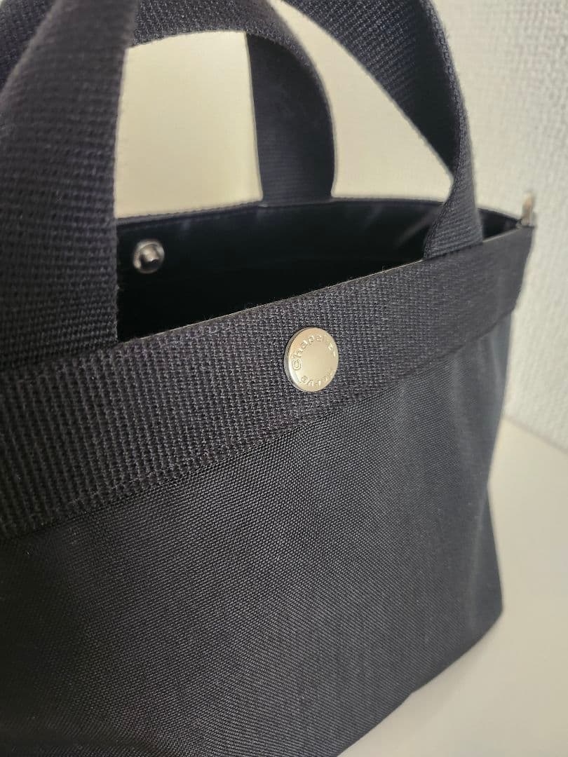 【美品】エルベシャプリエ 2701C 舟型トートS　黒　ノワール×ノワール