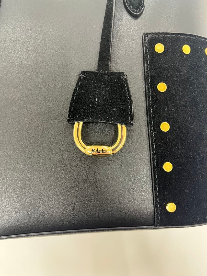 RalphLauren ロゴ付き2wayバッグ 黒 ラルフローレン ショルダー