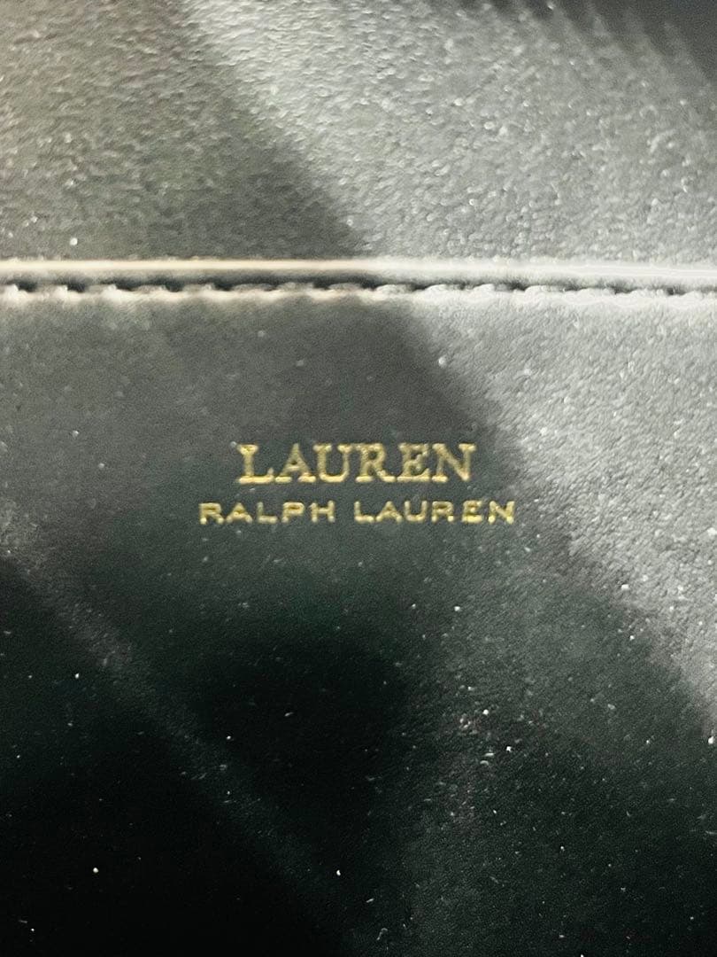 RalphLauren ロゴ付き2wayバッグ 黒 ラルフローレン ショルダー