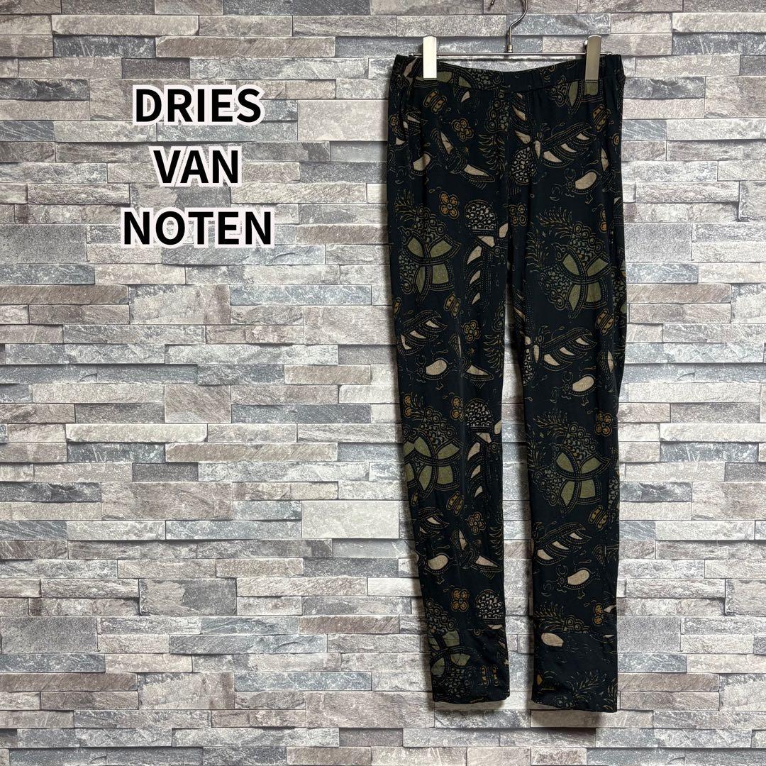 DRIES VAN NOTEN 08s- ボタニカル柄レギンス BLK/M