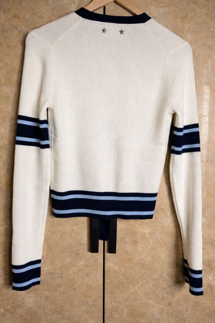 M*読様 Bibiy. B. CLUB TIE CARDIGAN ホワイト　値下