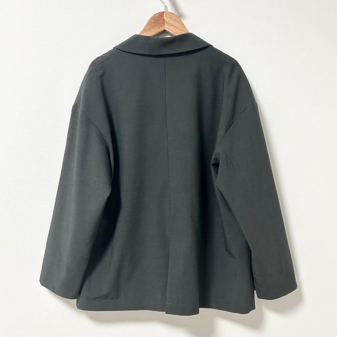 北欧、暮らしの道具店　ショールカラーのオフィスジャケット　テーラードジャケット