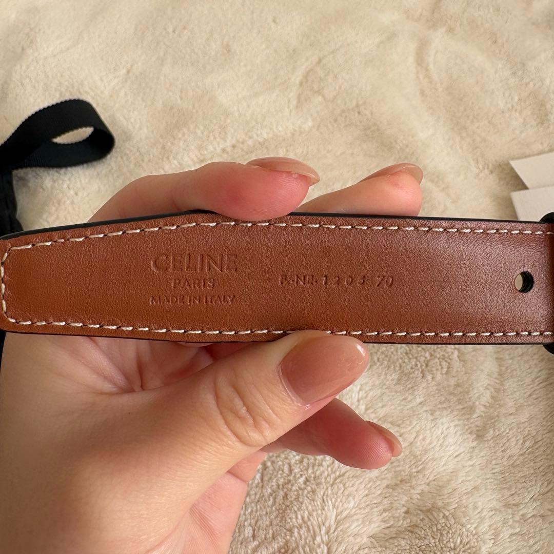 Celine トリオンフ バックル＆リバーシブルストラップ 25MM セリーヌ