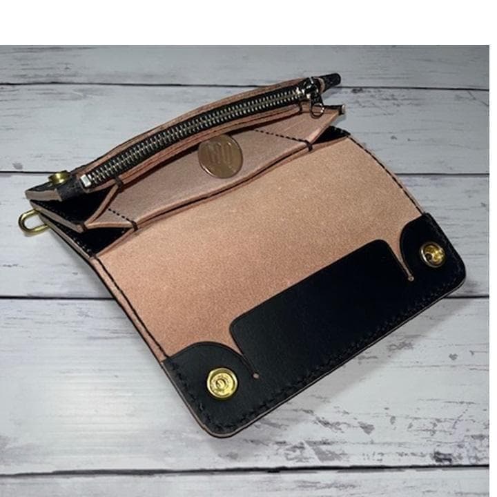 その商品いいねd(￣ ￣) ④ミドルトラッカー茶芯ホック真鍮/小判カン真鍮