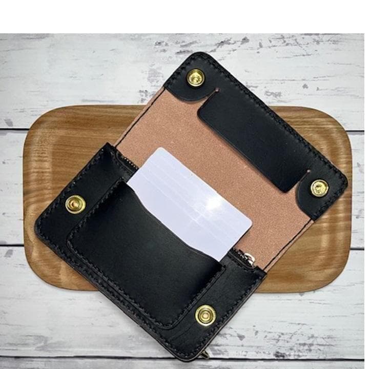 その商品いいねd(￣ ￣) ④ミドルトラッカー茶芯ホック真鍮/小判カン真鍮