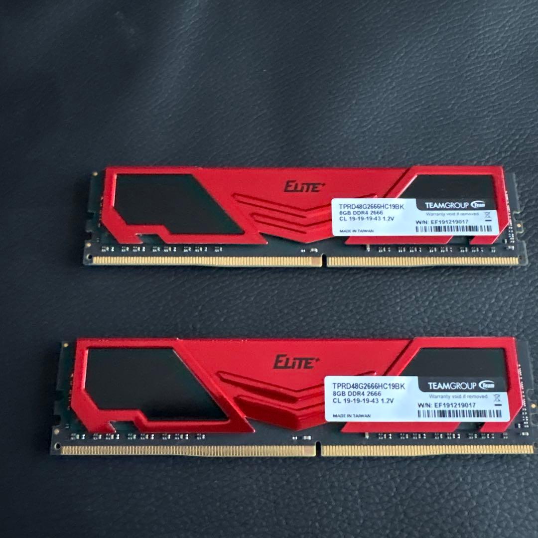 TEAMGROUP DDR4 2666MHz 8GB×2 メモリー