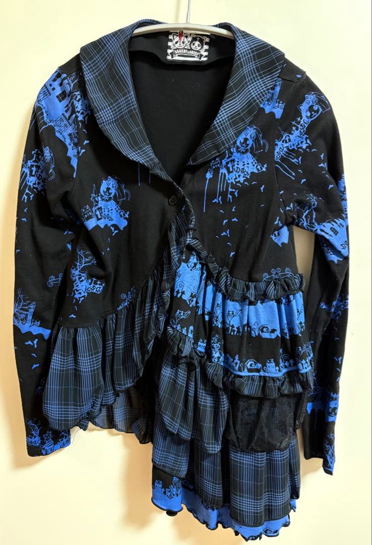 HANGRY&ANGRY アウター 青×黒 美品 /夹克，蓝黑配色，成色极佳