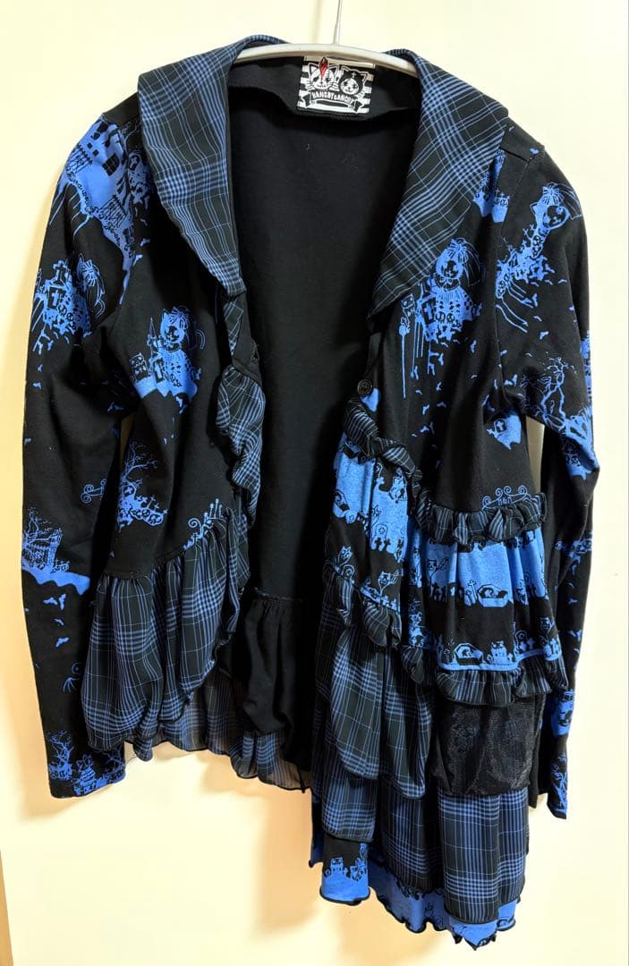 HANGRY&ANGRY アウター 青×黒 美品 /夹克，蓝黑配色，成色极佳