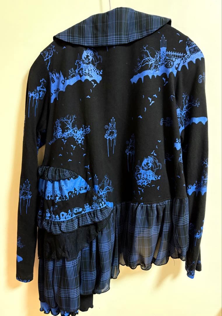 HANGRY&ANGRY アウター 青×黒 美品 /夹克，蓝黑配色，成色极佳