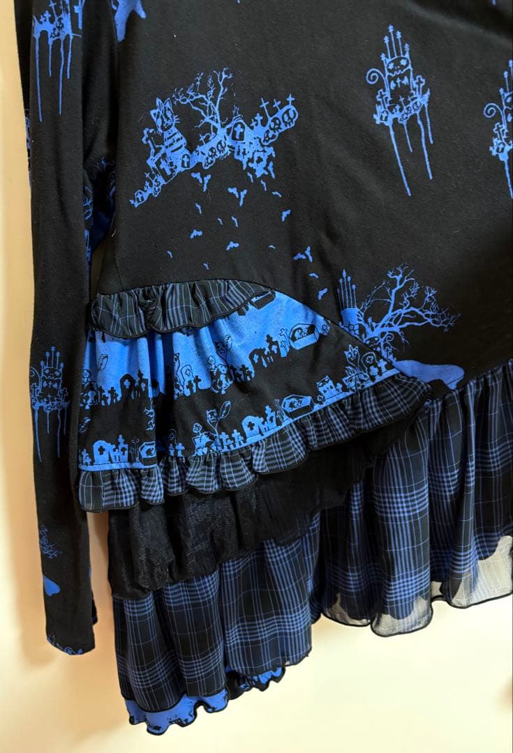 HANGRY&ANGRY アウター 青×黒 美品 /夹克，蓝黑配色，成色极佳