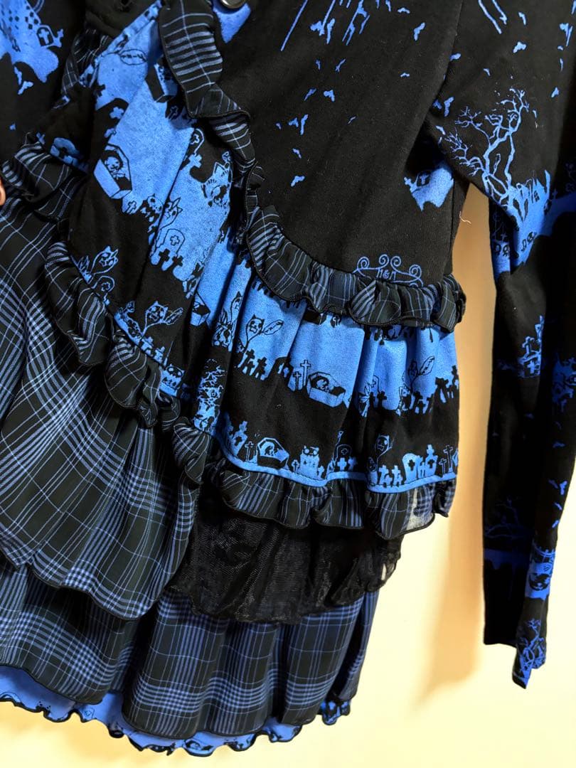 HANGRY&ANGRY アウター 青×黒 美品 /夹克，蓝黑配色，成色极佳