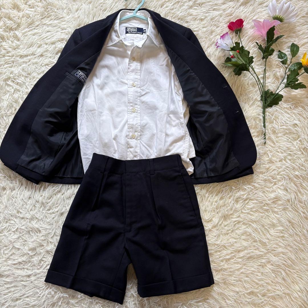 ✨極美品✨ラルフローレン　フォーマルスーツ　セットアップ　紺ブレ　男の子　130