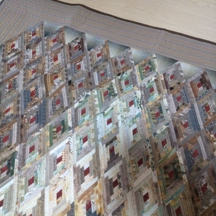 ダイヤモンドパターン パッチワークキルト