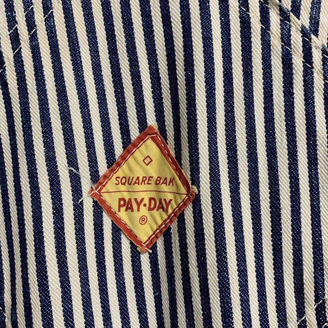 50s PENNEY'S PAY-DAY ヒッコリーダブルニー　エプロン付き