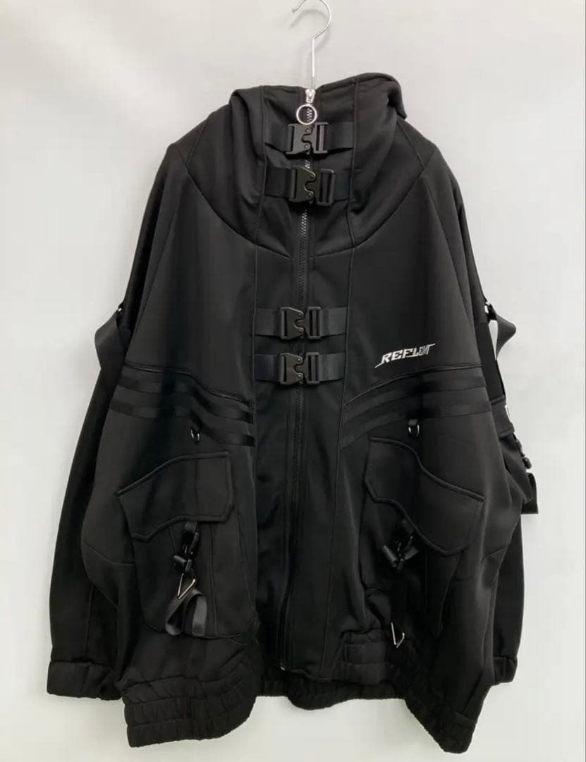 新品同様　REFLEM レフレム　サイバー切替ハイネックジャージパーカー