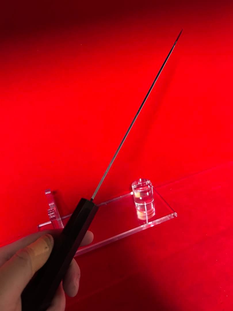 01560 包丁　筋引き　両刃　本焼　スウェーデン鋼　箱付　未使用品