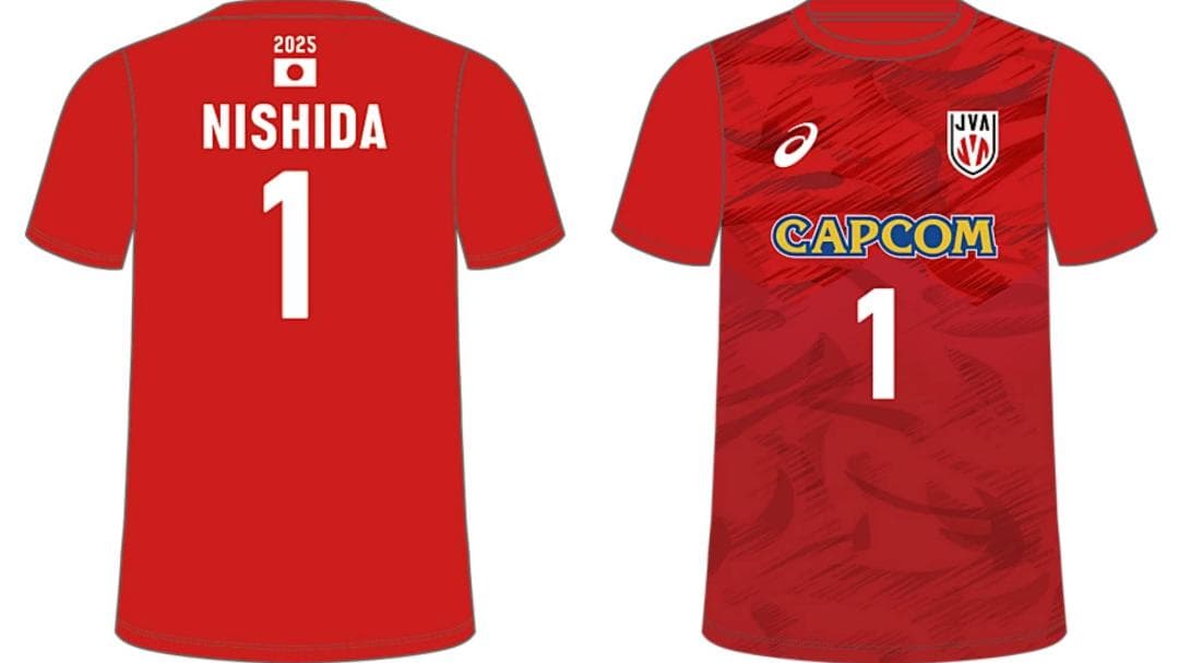 2025年 バレーボール男子日本代表 応援Tシャツ ユニフォーム 西田有志 L