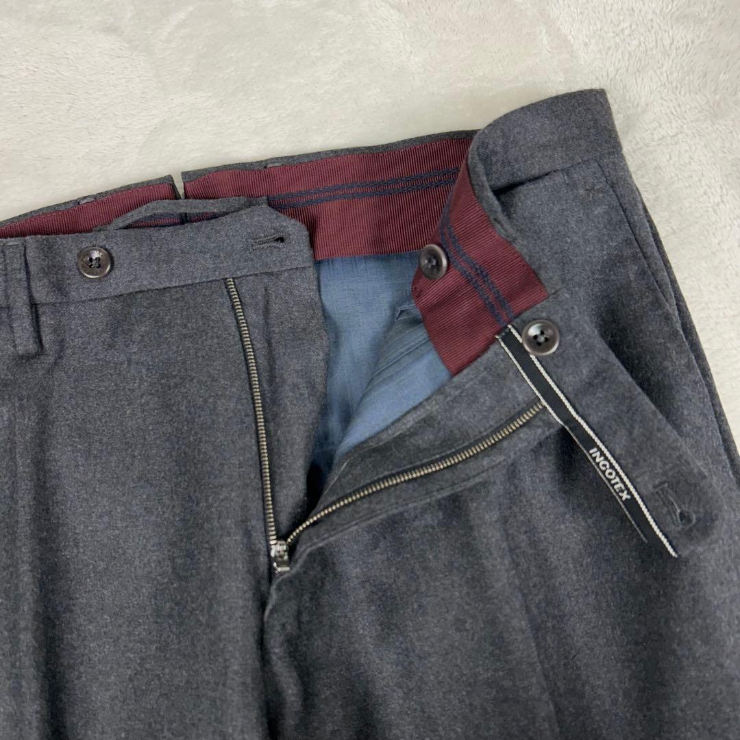 INCOTEX × BEAMSF別注 フランネルスラックスパンツ スリムフィット