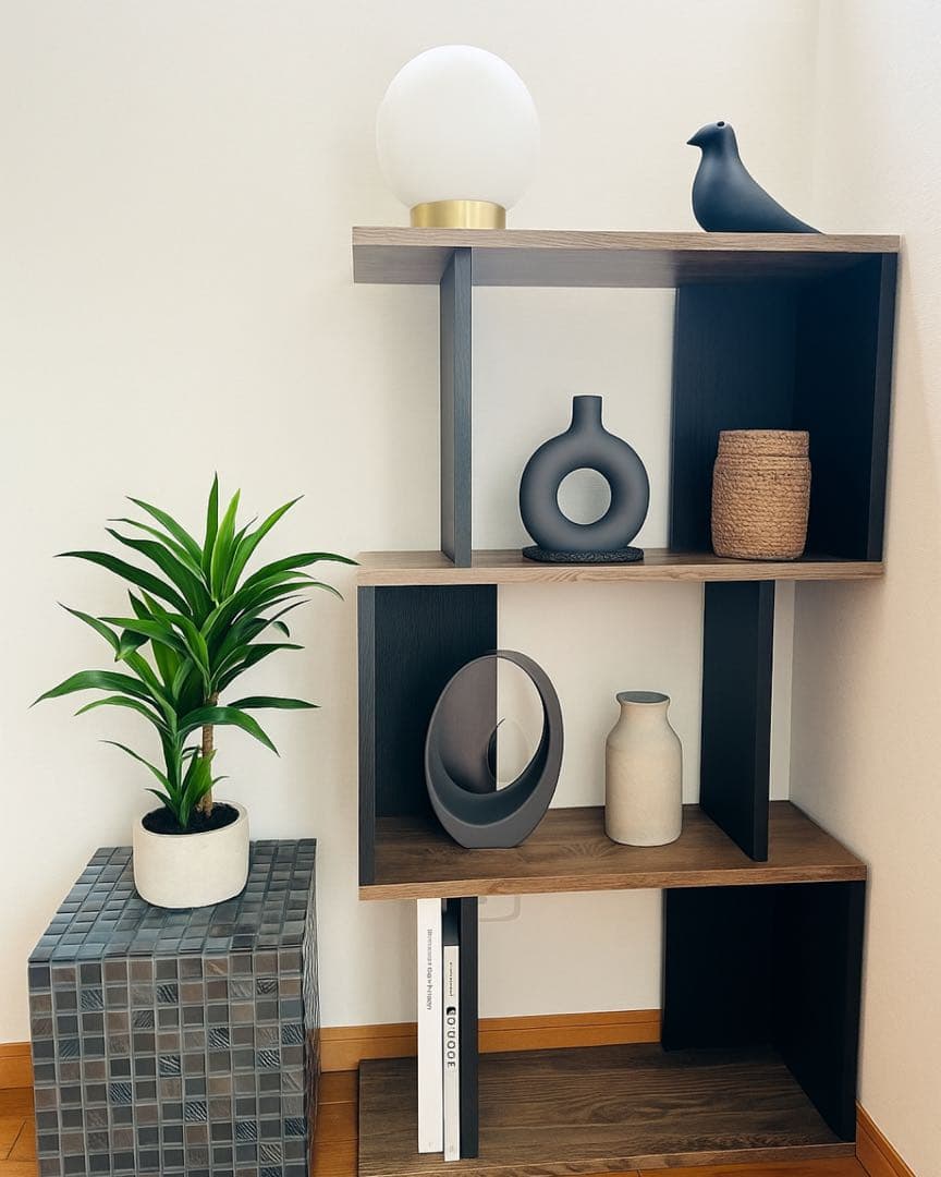 タイルキューブ　韓国インテリア　サイドテーブル ガラスモザイクタイル