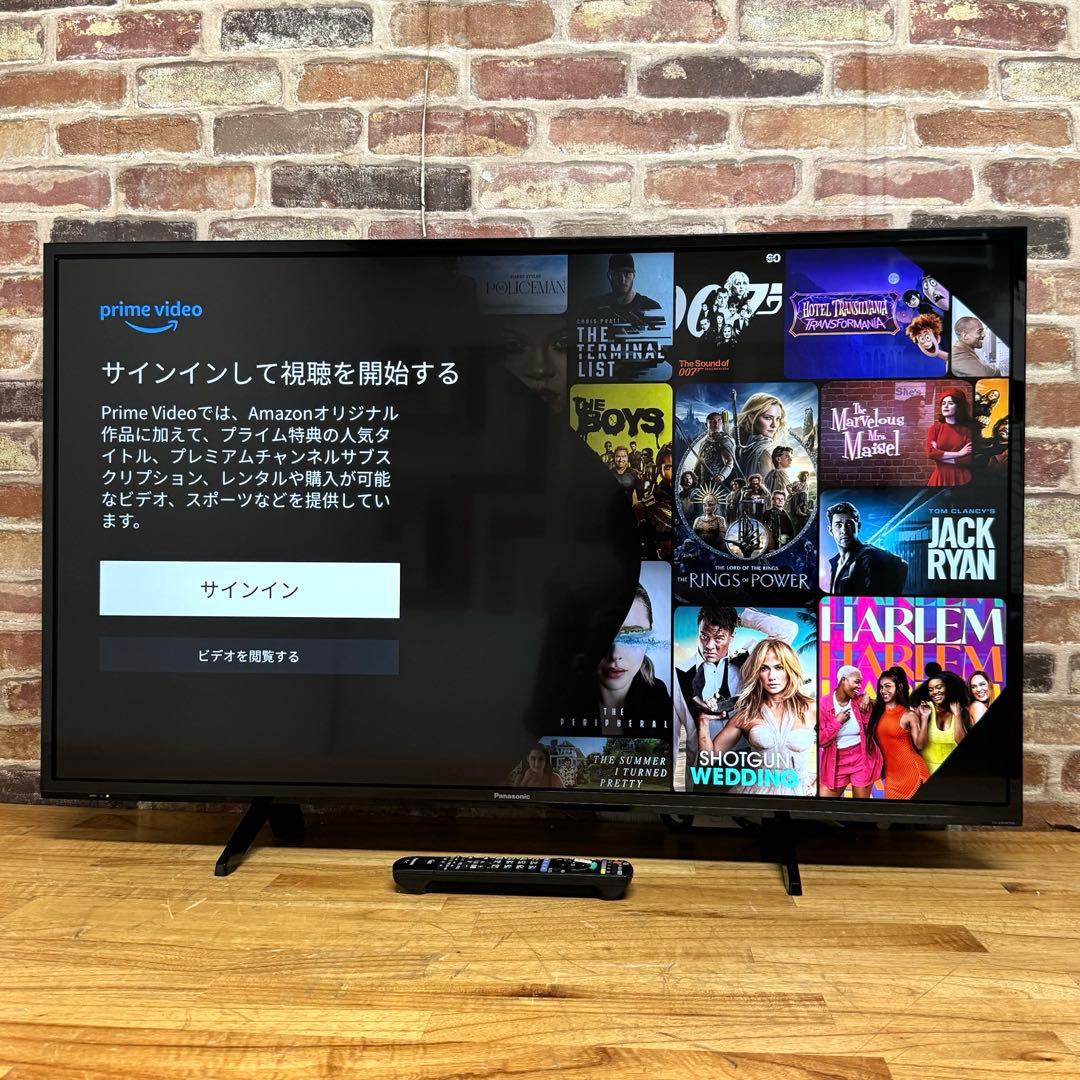 パナソニック 49V型 4K 液晶テレビ スマートビエラ TH-49FX600