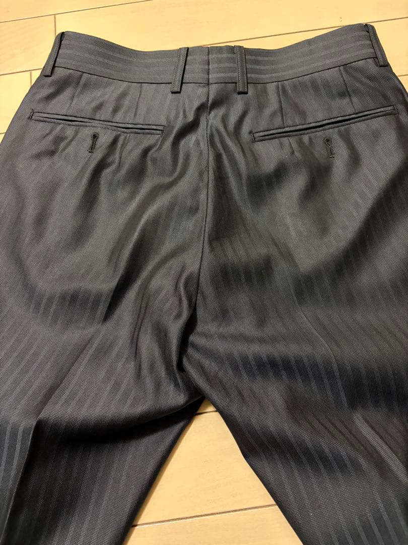 極美品。renoma。濃紺 ストライプ スーツ