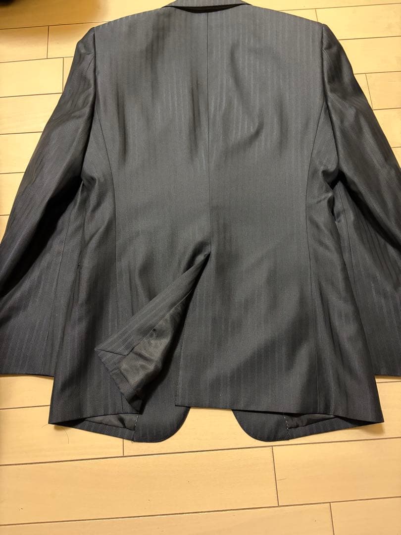 極美品。renoma。濃紺 ストライプ スーツ