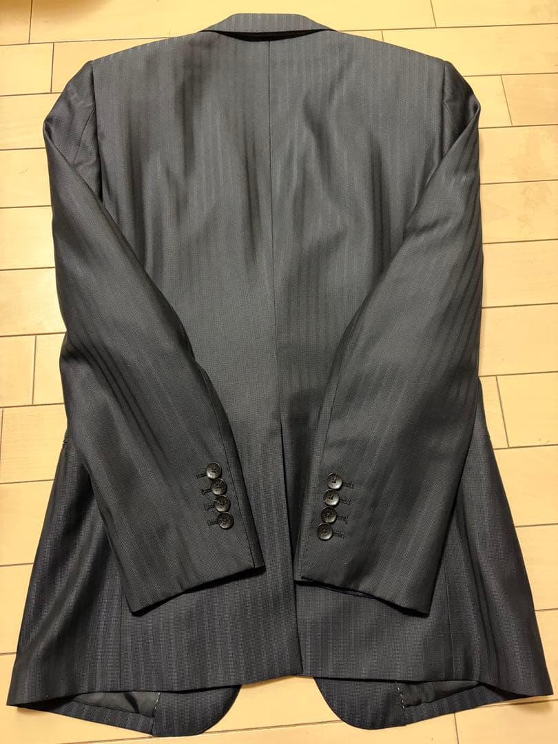 極美品。renoma。濃紺 ストライプ スーツ