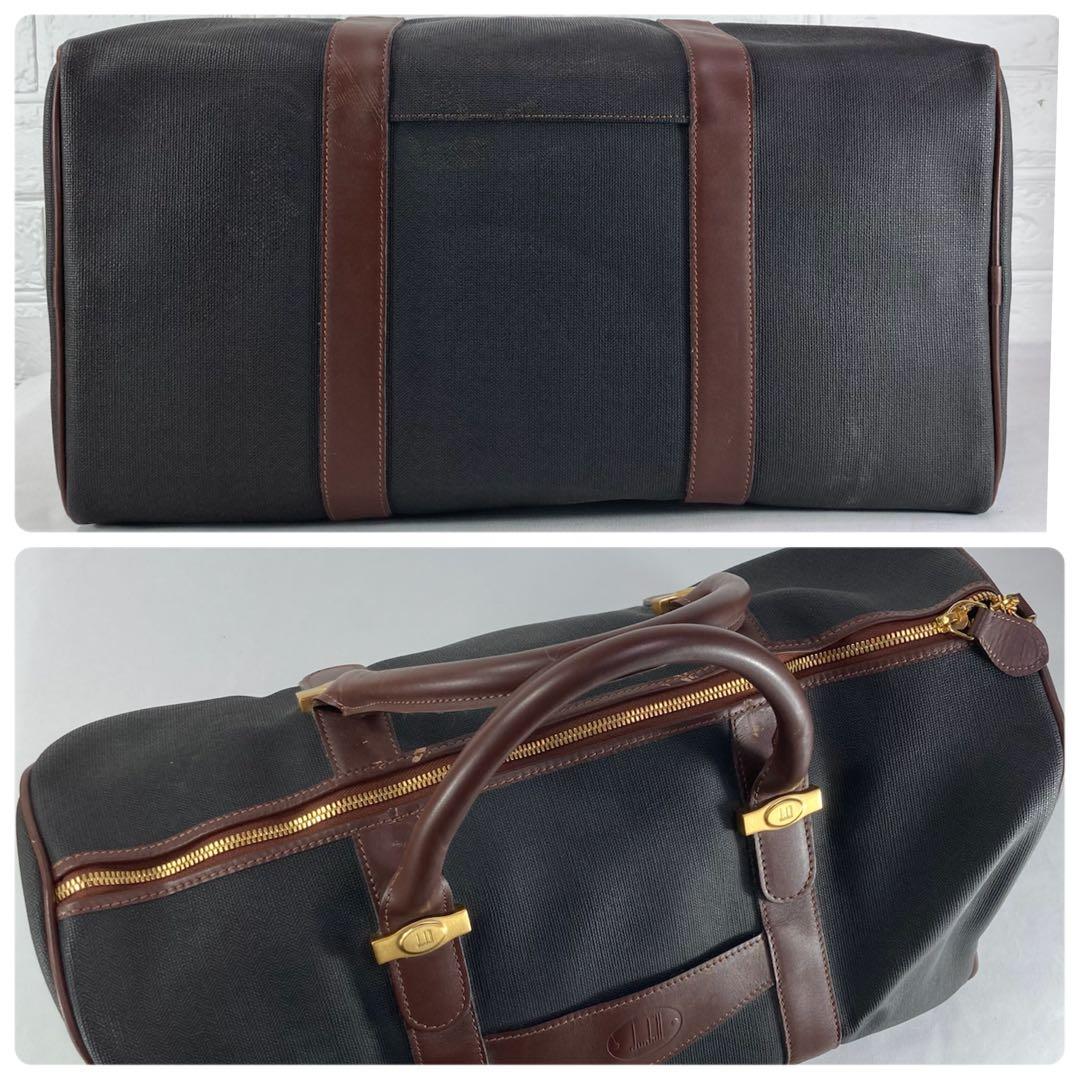 【美品】Dunhillダンヒル　ボストンバッグ ブラック PVC 横幅46cm