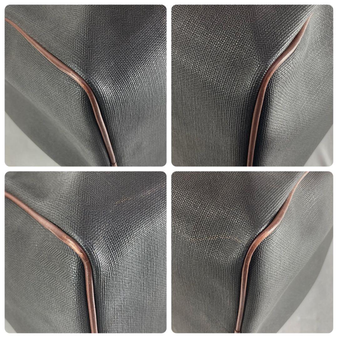 【美品】Dunhillダンヒル　ボストンバッグ ブラック PVC 横幅46cm